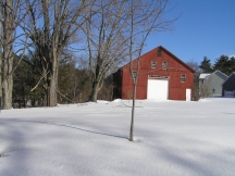 Red Barn in Winter Red Barn in Winter